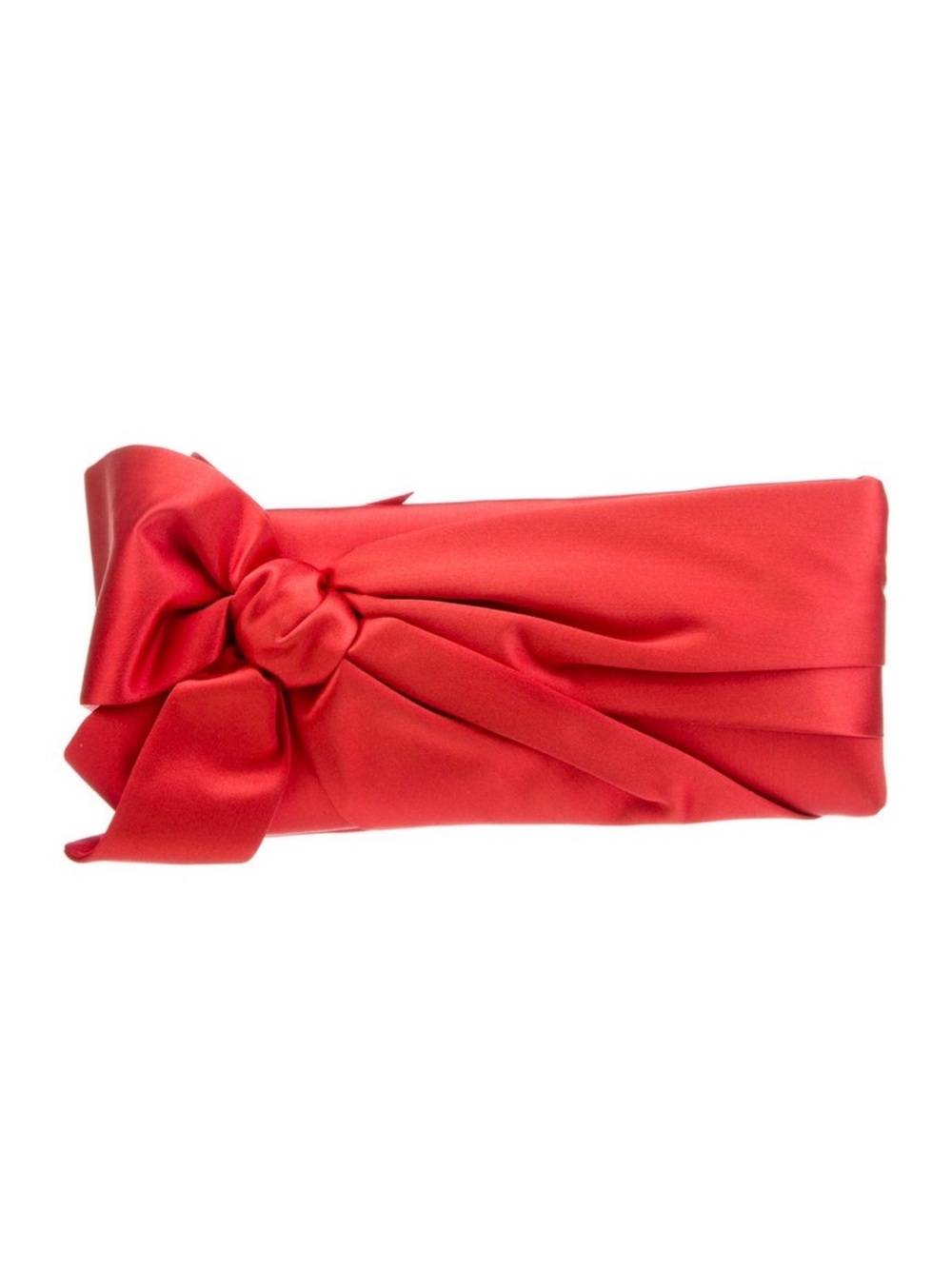 Valentino | Red Satin Knot Bow Clutch